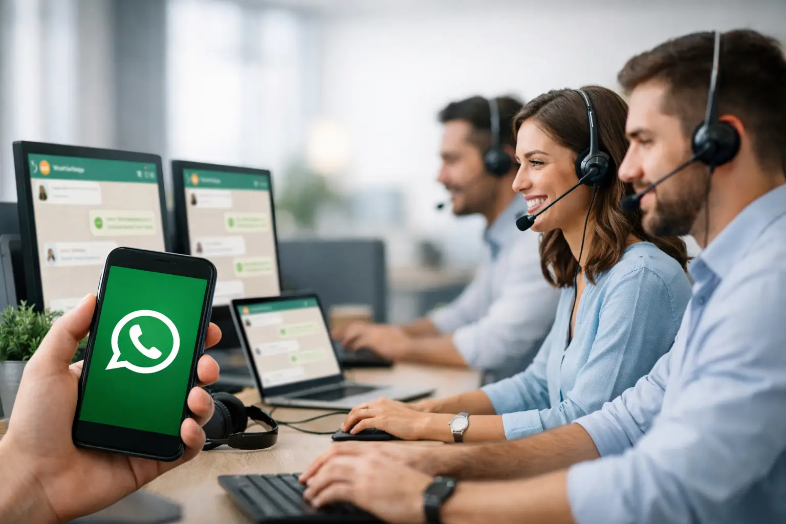 WhatsApp para vários atendentes: aparelhos vinculados ou inbox?